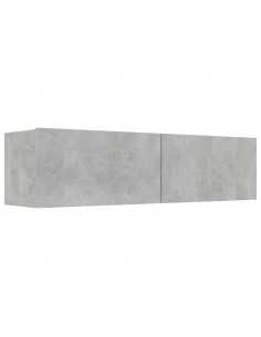 Mobile Porta TV Grigio Cemento 120x30x30cm in Legno Multistrato 2