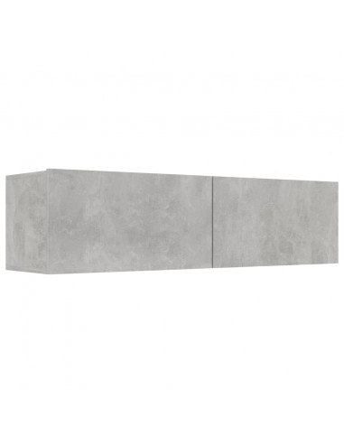 Mobile Porta TV Grigio Cemento 120x30x30cm in Legno Multistrato