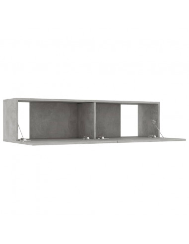 Mobile Porta TV Grigio Cemento 120x30x30cm in Legno Multistrato