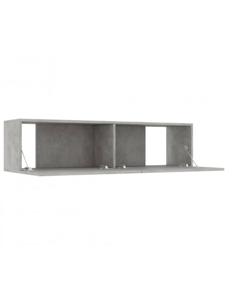 Mobile Porta TV Grigio Cemento 120x30x30cm in Legno Multistrato