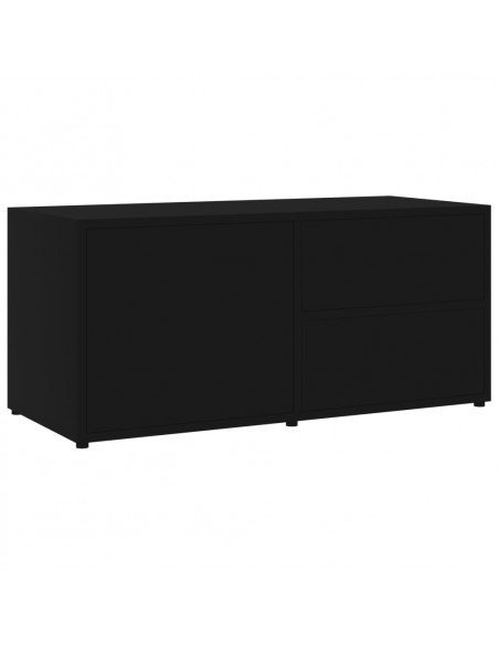 Mobile Porta TV Nero 80x34x36 cm in Legno Multistrato