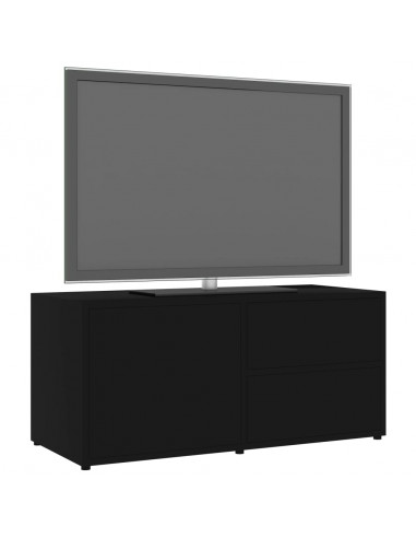 Mobile Porta TV Nero 80x34x36 cm in Legno Multistrato