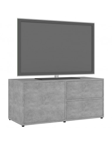 Mobile Porta TV Grigio Cemento 80x34x36 cm Legno Multistrato