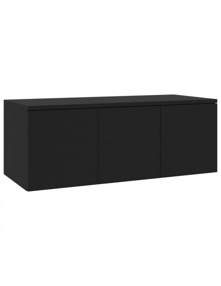 Mobile Porta TV Nero 80x34x30 cm in Legno Multistrato