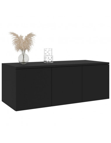 Mobile Porta TV Nero 80x34x30 cm in Legno Multistrato
