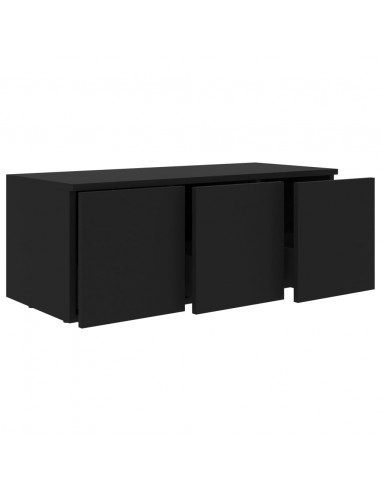 Mobile Porta TV Nero 80x34x30 cm in Legno Multistrato