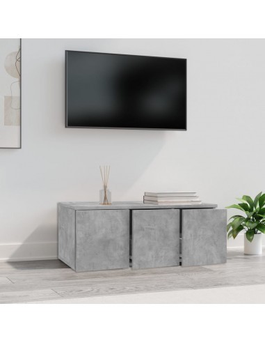 Mobile Porta TV Grigio Cemento 80x34x30 cm Legno Multistrato