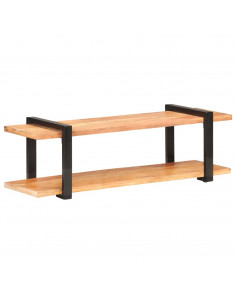 Mobile Porta TV 130x40x40 cm in Legno Massello di Acacia 2