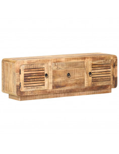 Mobile Porta TV 120x30x40 cm in Legno di Mango Grezzo 2