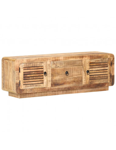 Mobile Porta TV 120x30x40 cm in Legno di Mango Grezzo