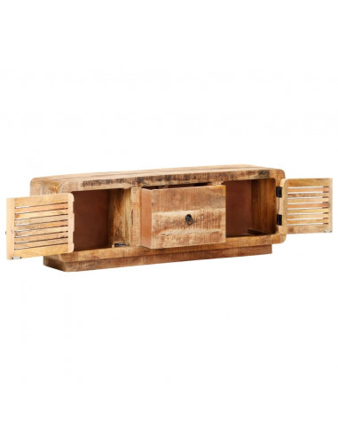 Mobile Porta TV 120x30x40 cm in Legno di Mango Grezzo