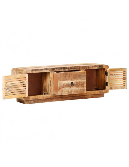 Mobile Porta TV 120x30x40 cm in Legno di Mango Grezzo