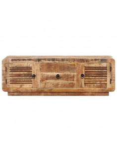 Mobile Porta TV 120x30x40 cm in Legno di Mango Grezzo 2