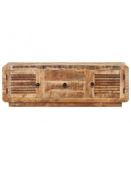 Mobile Porta TV 120x30x40 cm in Legno di Mango Grezzo