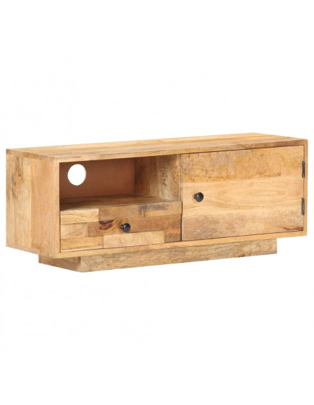 Mobile Porta TV 90x30x35 cm in Legno Massello di Mango