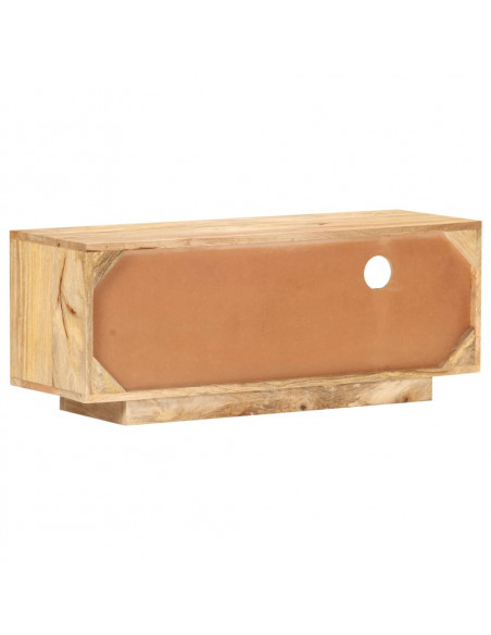 Mobile Porta TV 90x30x35 cm in Legno Massello di Mango