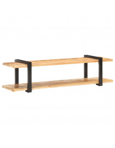 Mobile Porta TV 160x40x40 cm in Legno Massello di Mango Grezzo 2