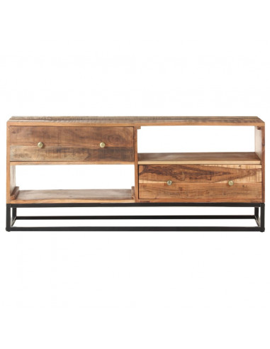Mobile Porta TV 120x30x50 cm in Legno di Acacia Grezzo