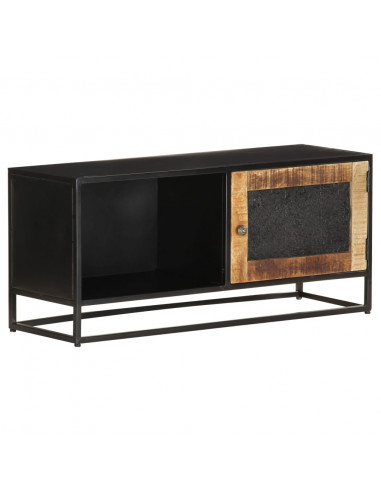 Mobile Porta TV 90x30x40 cm in Legno di Mango Grezzo