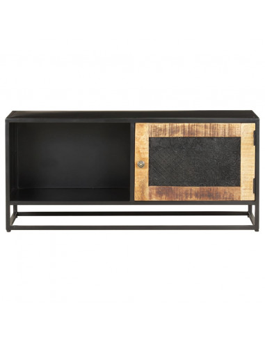 Mobile Porta TV 90x30x40 cm in Legno di Mango Grezzo
