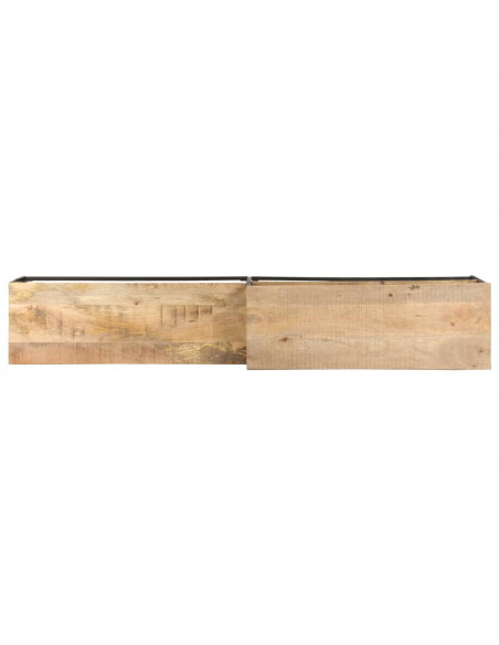 Mobile Porta TV 180x30x50cm in Legno di Mango Grezzo