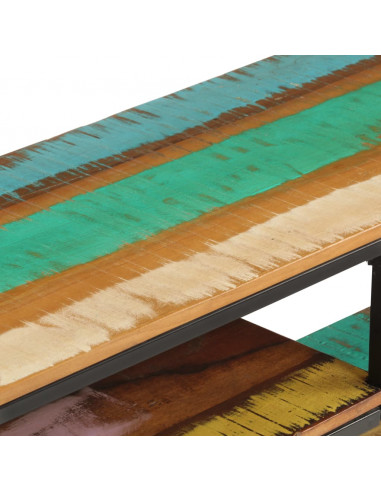 Mobile Porta TV 130x30x45 cm in Legno Massello di Recupero