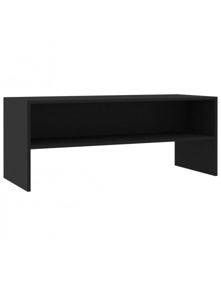 Mobile Porta TV Nero 100x40x40 cm in Legno Multistrato