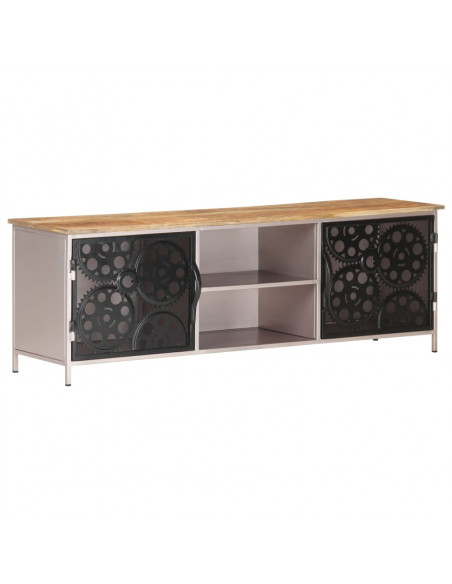 Mobile Porta TV 120x30x40 cm in Legno di Mango Grezzo