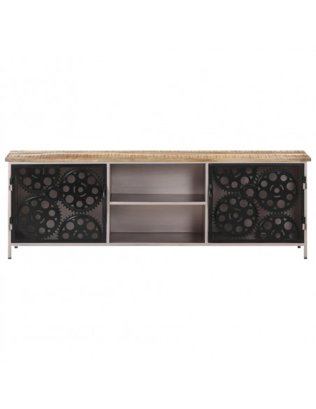 Mobile Porta TV 120x30x40 cm in Legno di Mango Grezzo