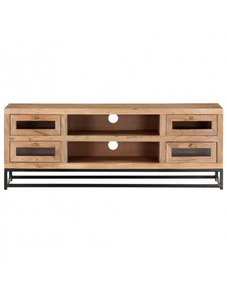 Mobile Porta TV 110x30x40 cm in Legno Massello di Acacia