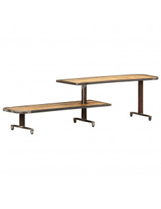 Mobile Porta TV 160x30x40 cm in Legno Massello di Mango 2