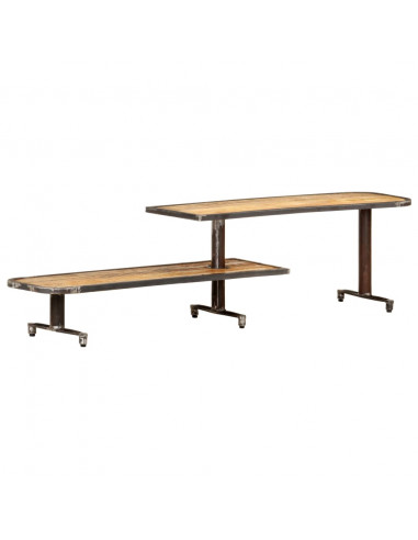 Mobile Porta TV 160x30x40 cm in Legno Massello di Mango