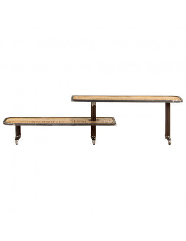 Mobile Porta TV 160x30x40 cm in Legno Massello di Mango