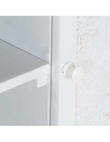 Mobile Porta TV Bianco 115x30x46cm in Legno Massello di Mango