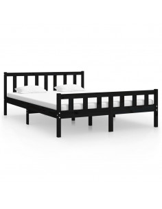 Giroletto Nero in Legno Massello 120x200 cm 2