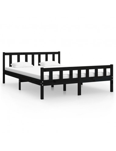 Giroletto Nero in Legno Massello 120x200 cm