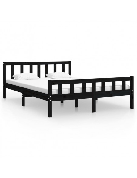 Giroletto Nero in Legno Massello 120x200 cm