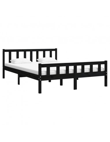 Giroletto Nero in Legno Massello 120x200 cm