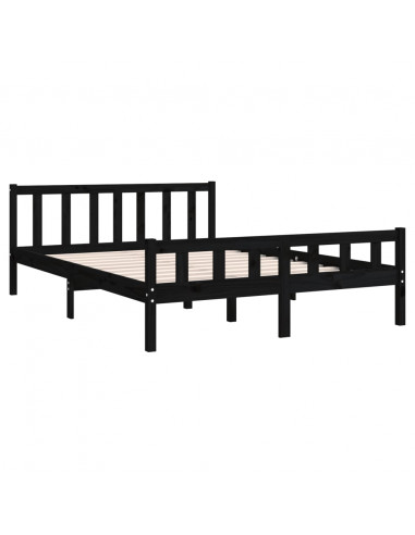 Giroletto Nero in Legno Massello 120x200 cm