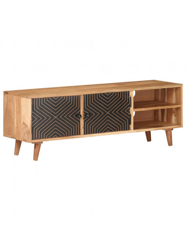 Mobile Porta TV 115x30x39 cm in Legno Massello di Acacia