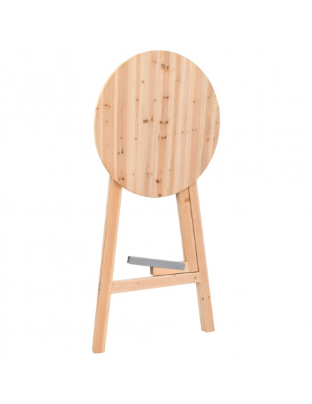 Tavolino da Bar Pieghevole 78 cm in Legno di Abete