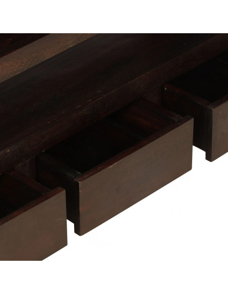 Mobile Porta TV in Legno di Acacia 120x30x40cm Marrone Scuro