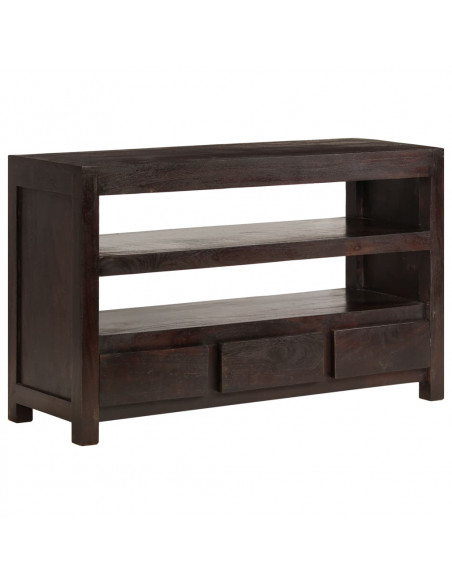 Mobile Porta TV in Legno di Acacia 120x30x40cm Marrone Scuro
