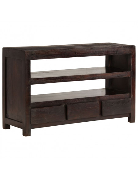 Mobile Porta TV in Legno di Acacia 120x30x40cm Marrone Scuro