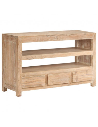 Mobile Porta TV in Legno di Acacia 90x30x55 cm Marrone Chiaro