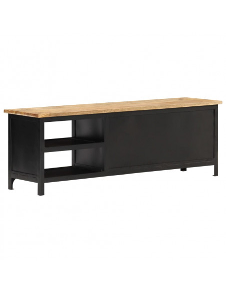 Mobile Porta TV 120x30x40 cm in Legno Massello di Mango