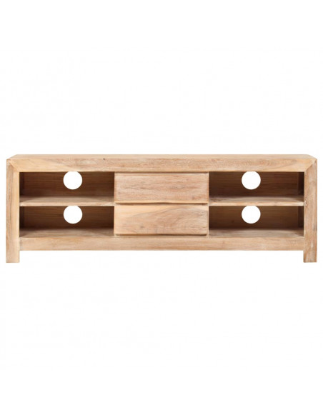 Mobile Porta TV in Legno di Acacia 120x30x40cm Marrone Chiaro