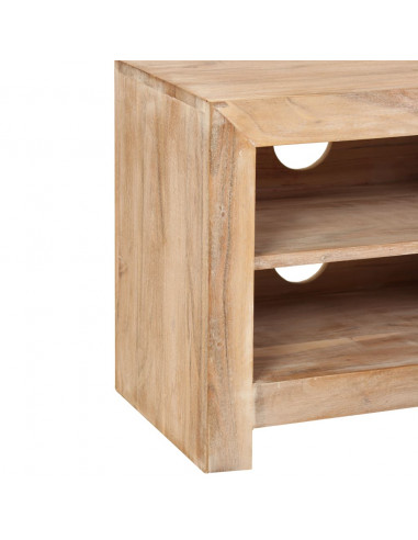 Mobile Porta TV in Legno di Acacia 120x30x40cm Marrone Chiaro