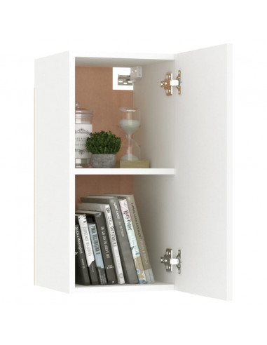 Mobili TV Bianchi 2 pz 30,5x30x60 cm in Legno Multistrato