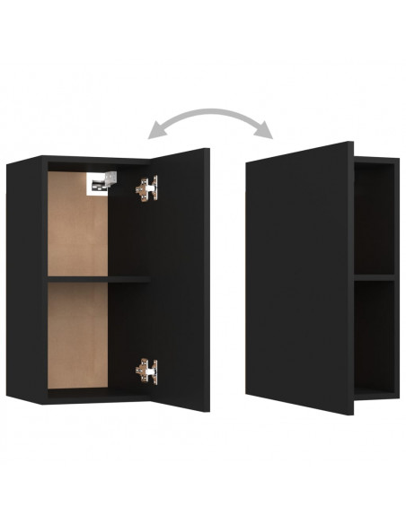 Mobili TV 2 pz Neri 30,5x30x60 cm in Legno Multistrato